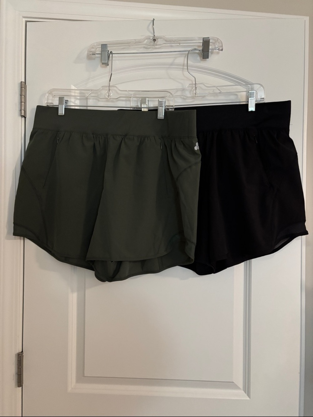 tek gear Olive and Black Women’s Athletic Shorts - 2-Pack